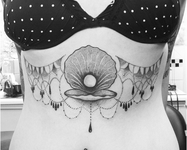  underboob mermaid tattoos