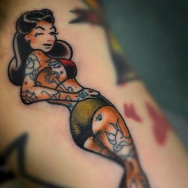 traditional tattoos pinup