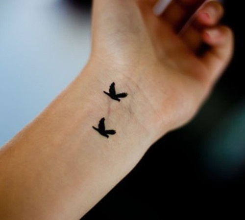  two bird tattoos