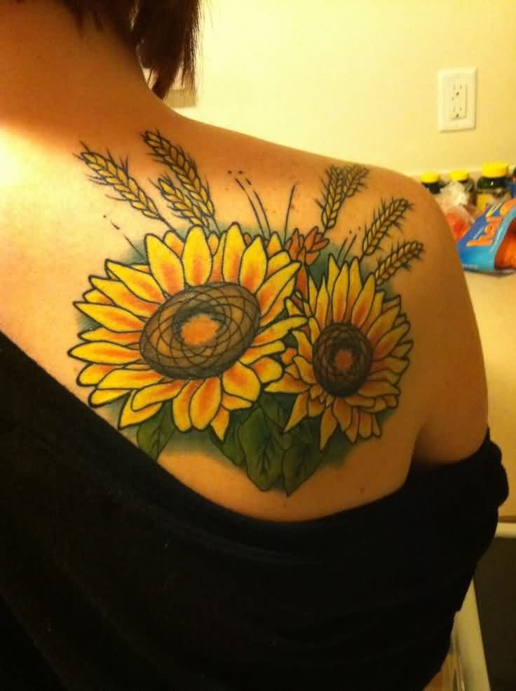  yellow sunflower tattoo