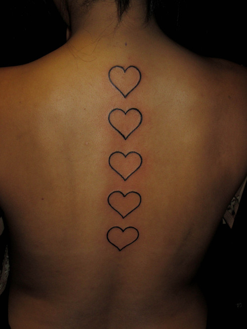  heart tattoos back