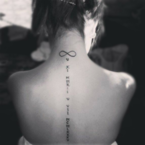infinity tattoo back