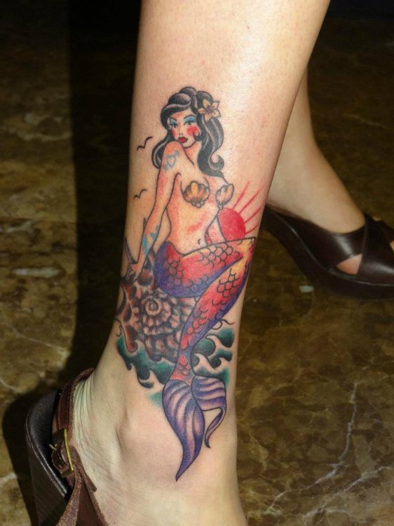  mermaid ankle tattoos