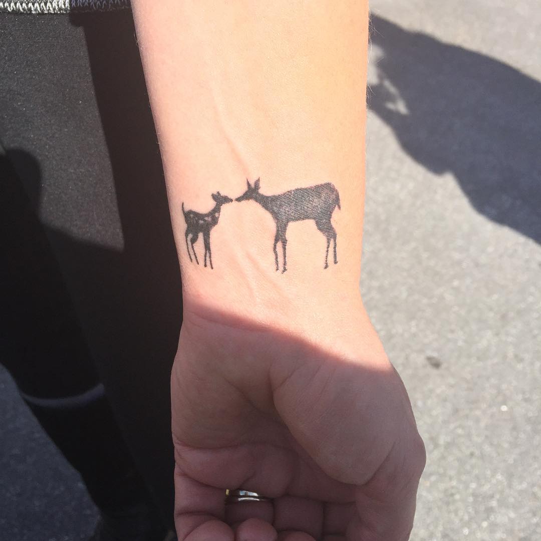  deer mother daughter tattoos