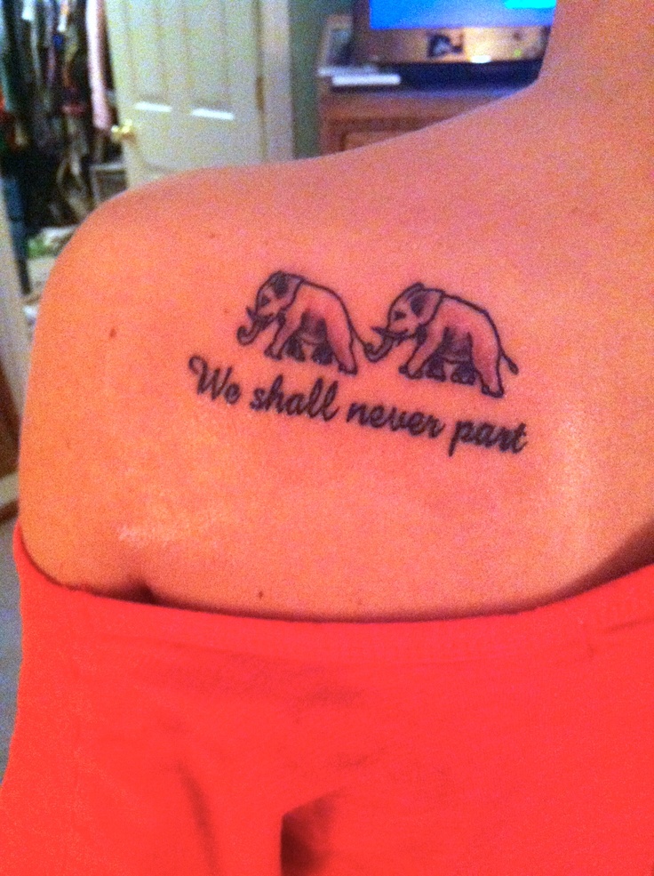  elephant tattoo with quote