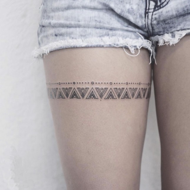  thigh tattoos band