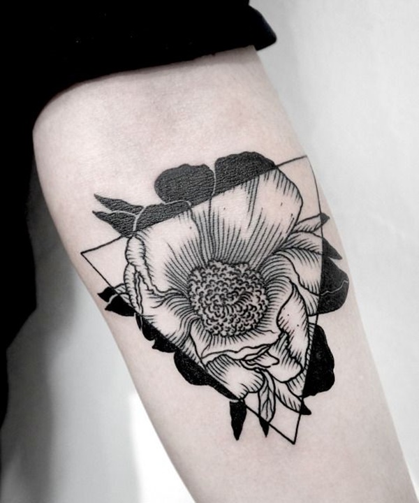  geometric flower tattoos