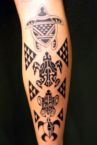  polynesian leg tattoos