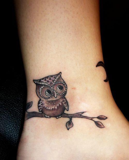  cute owl tattoo