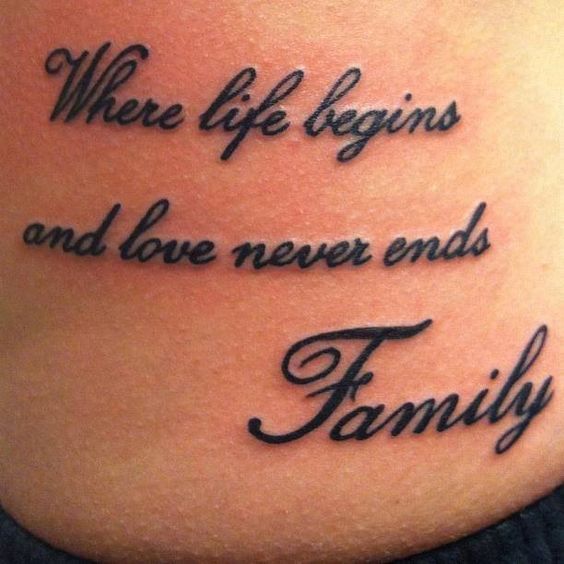family tattoos with quotes