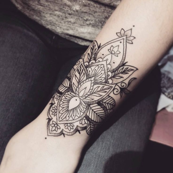mandala wrist tattoos