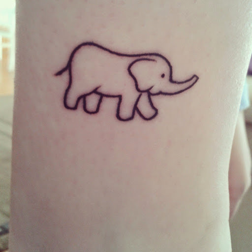  simple elephant tattoo