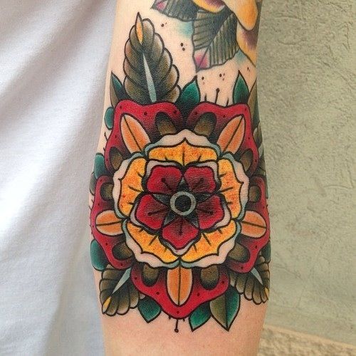 traditional tattoos flower