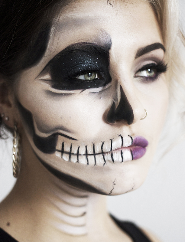 half-face-halloween-makeup