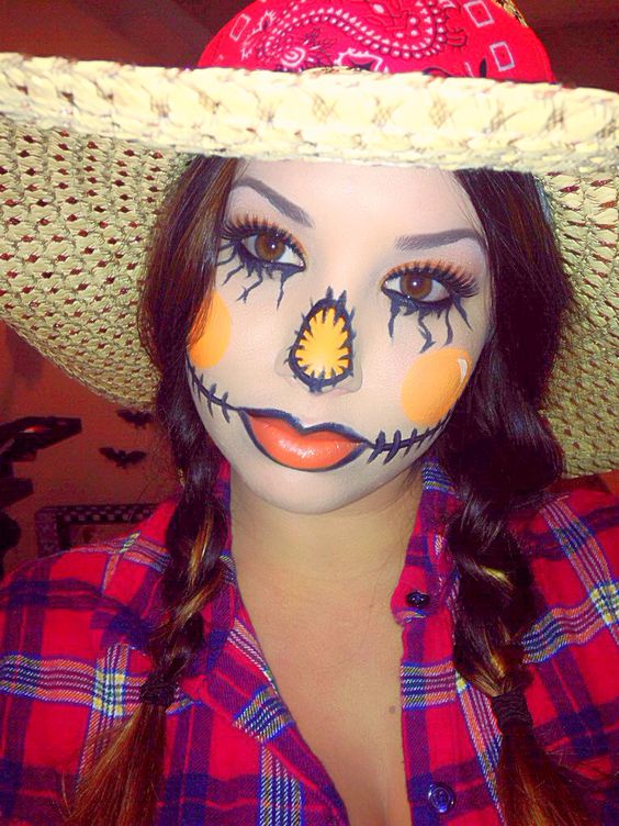 halloween-makeup-scarecrow