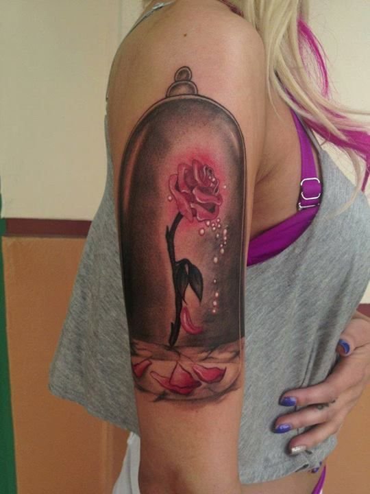 disney tattoos beauty and the beast