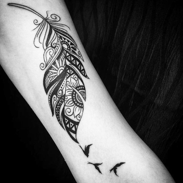  tribal tattoos feather